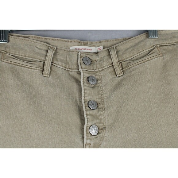 Levi's 311 Shaping Skinny Button Fly Stretch Denim Jeans Beige Size 30 Casual - Picture 10 of 16